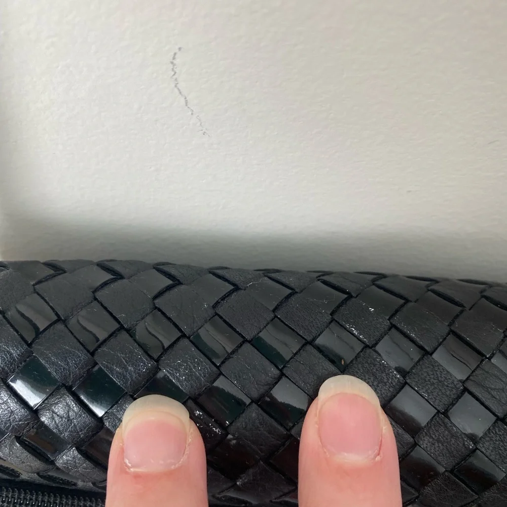 Brighton Shoulder Bag Basket Weave Crossbody Wallet Organizer Vintage Black - Picture 9 of 9